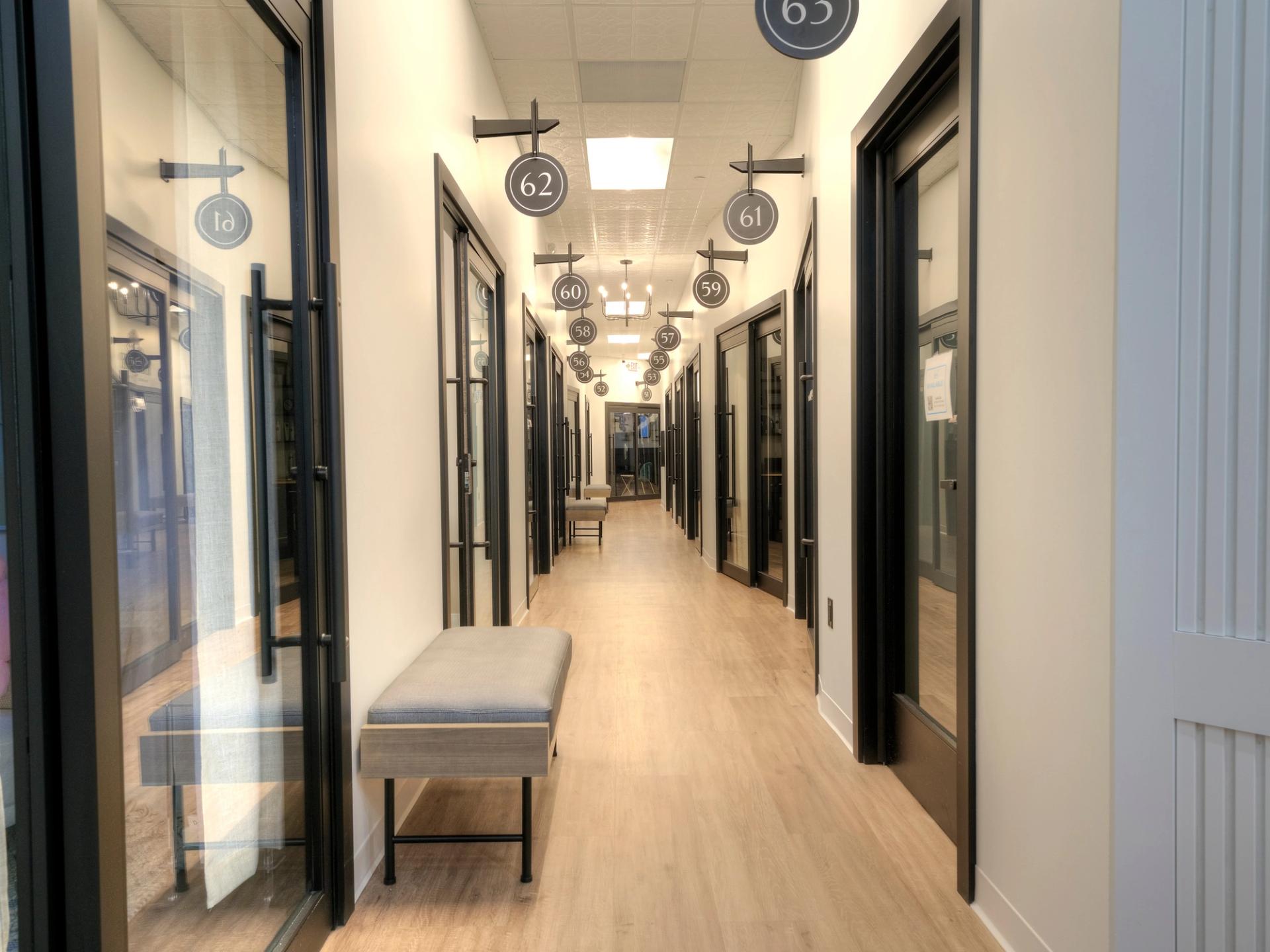 Sola Salons Trimmed aluminum door installation