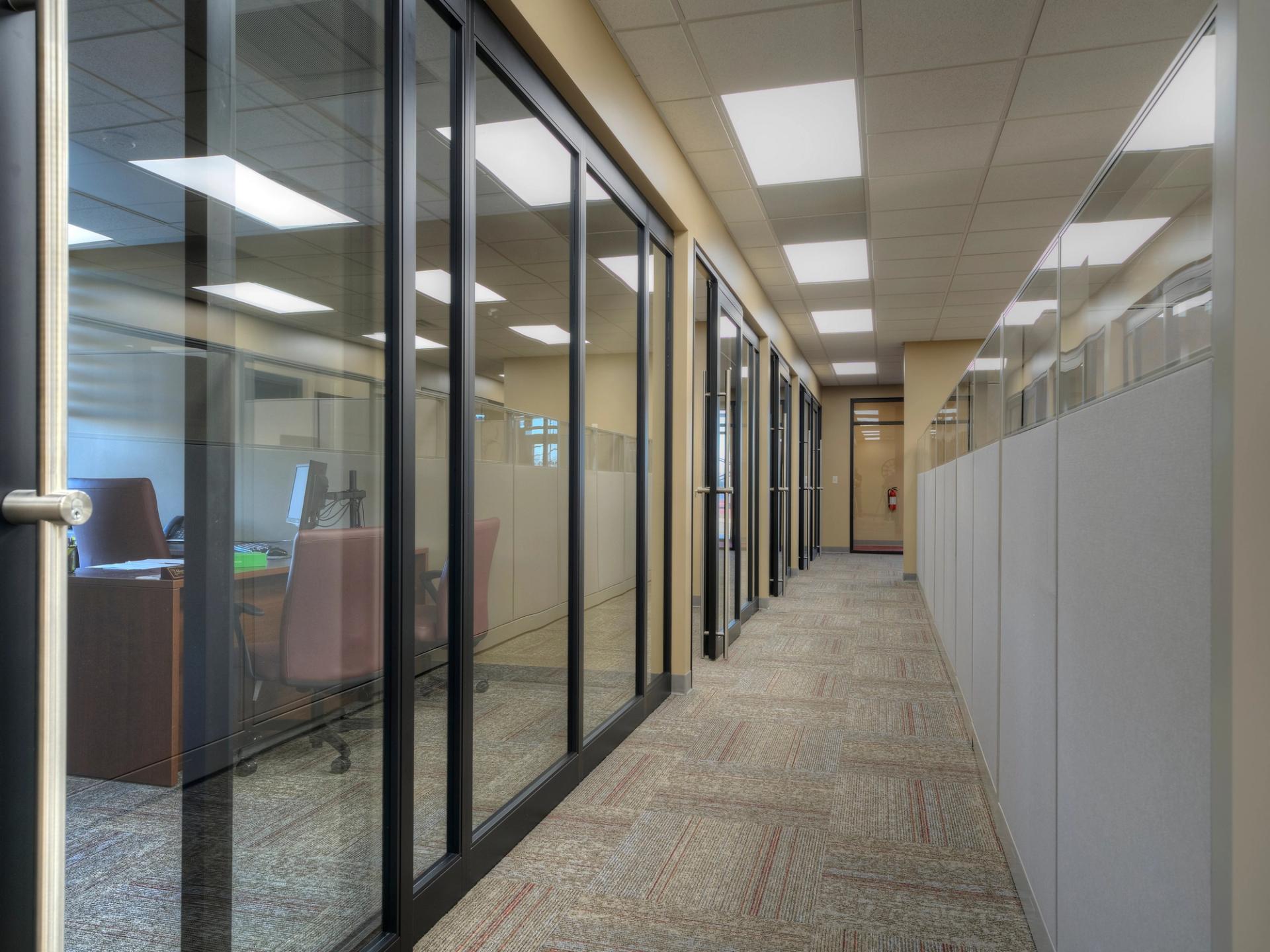 CharterWest Bank ThinWall + Trimmed aluminum door installation