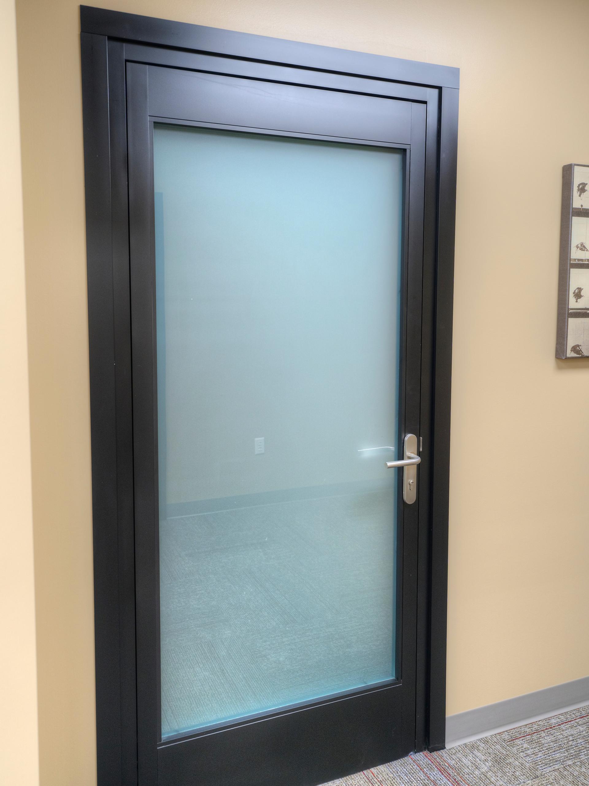 CharterWest Bank ThinWall + Trimmed aluminum door installation