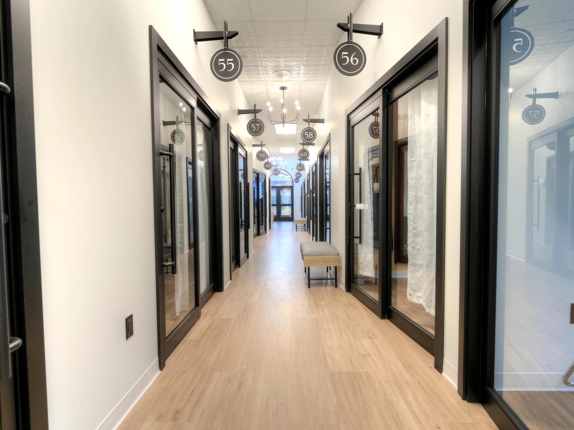 Sola Salons Trimmed aluminum door installation