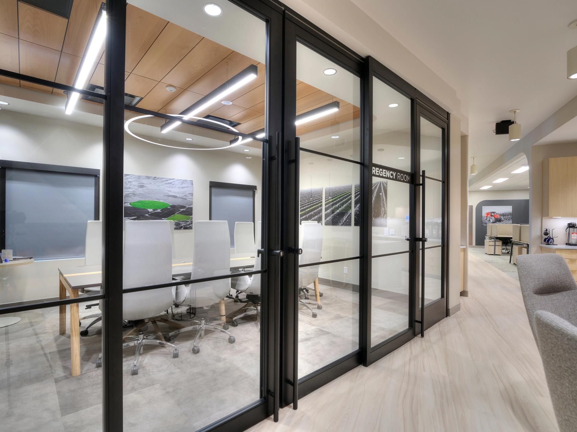 Linea Motion aluminum and glass conference room enclosure