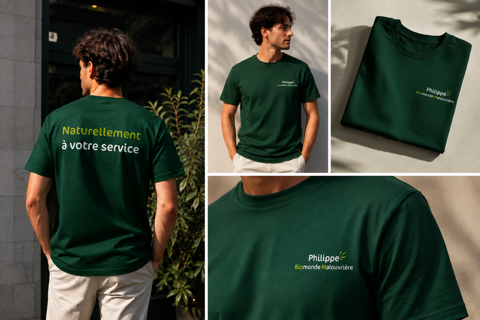 T-shirts personnalisées pour biomonde malouvière à saône