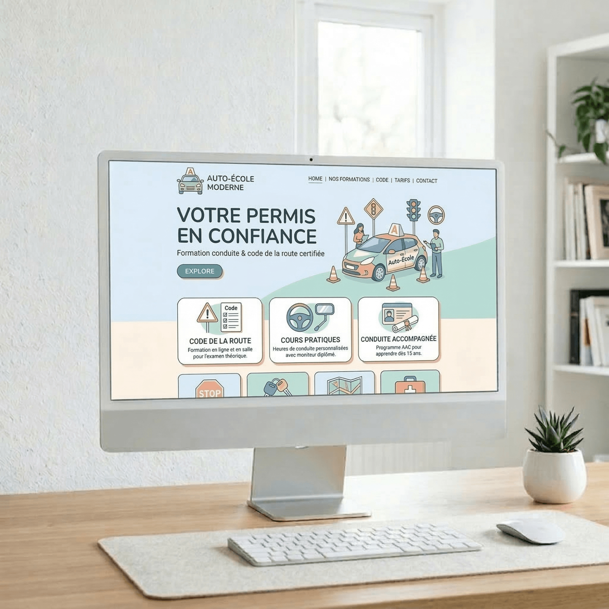 Tableau de bord d'un site web professionnel