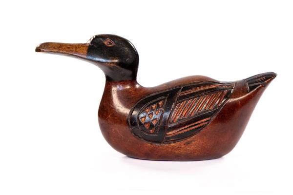 Statuette Canard en bois 