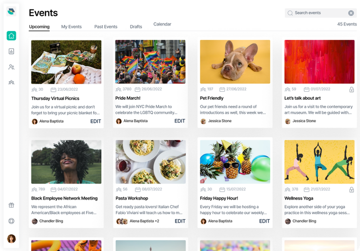 five to nine events page