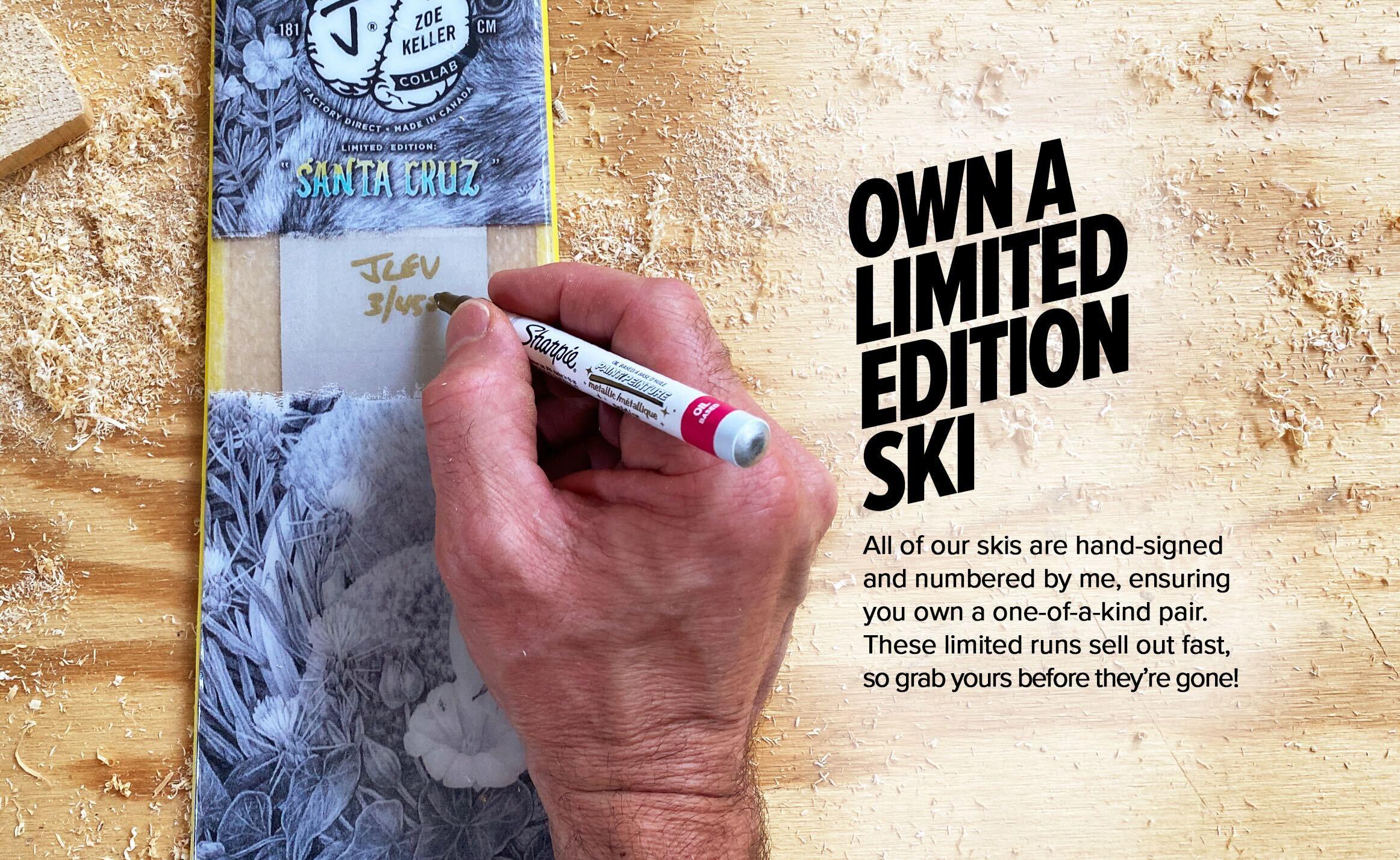 All J skis are limited editions hand signed and numbered