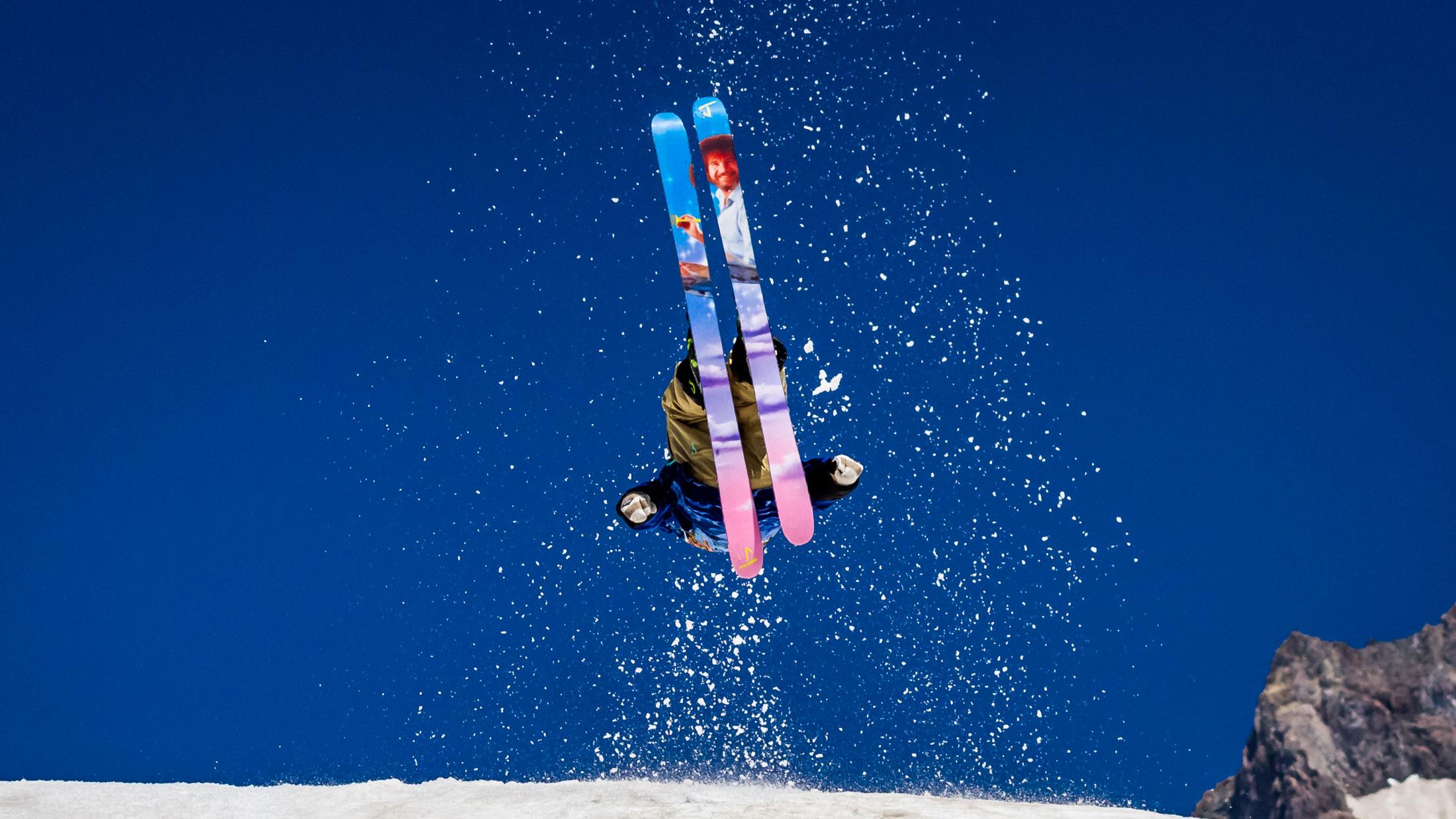 The Allplay "THE JOY OF SKIING 2" Bob Ross x J Collab Limited Edition Ski Shredding Image