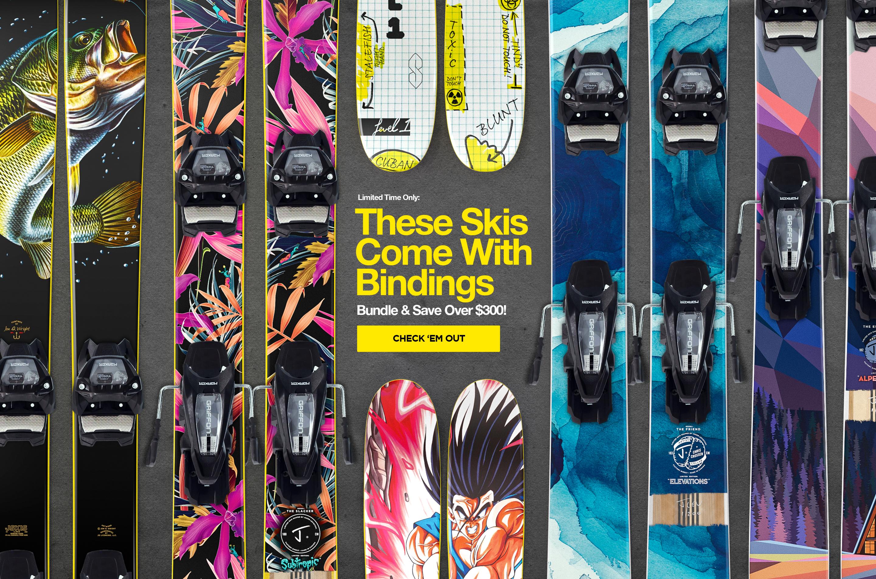 bundle skis and bindings to save over $300!
