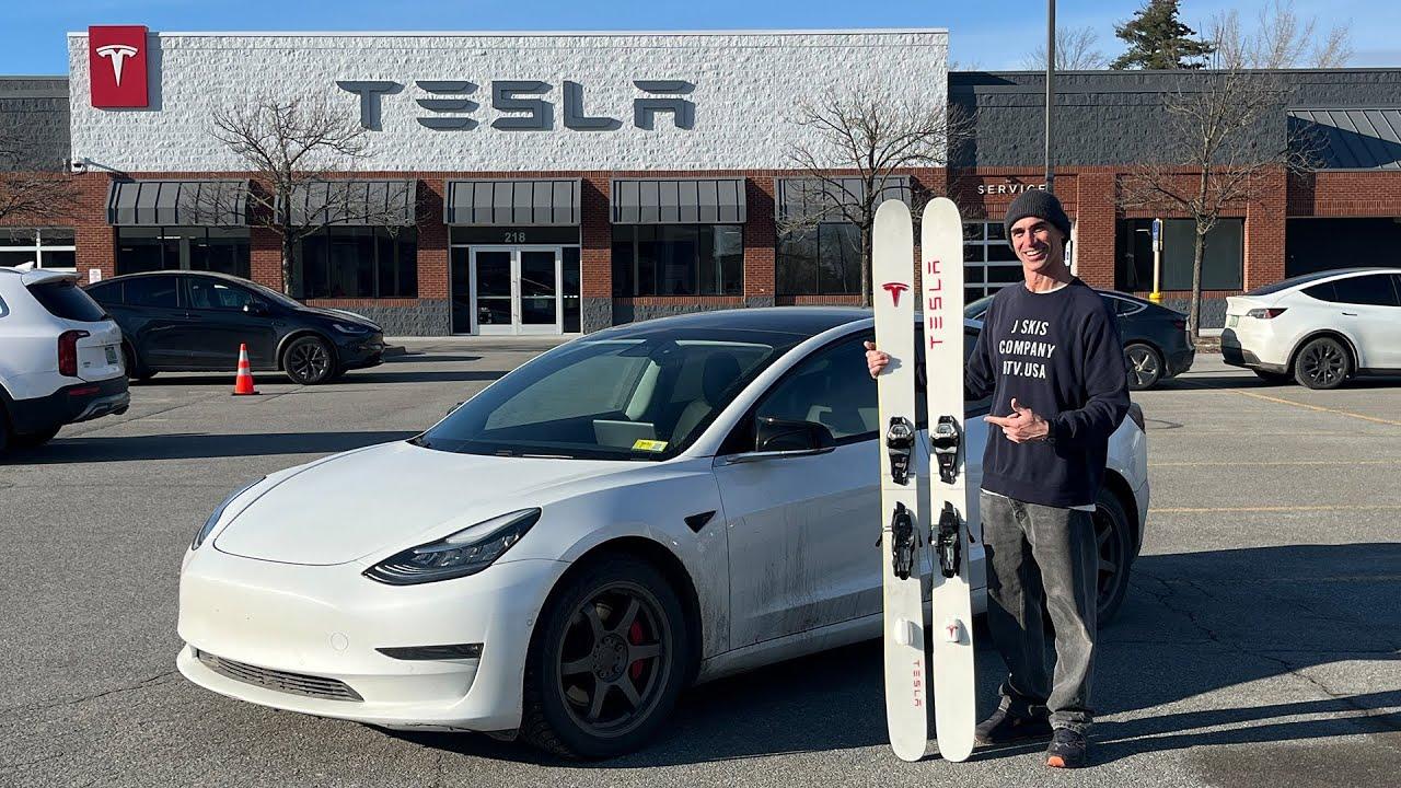 Tesla powered electric ski Video Image