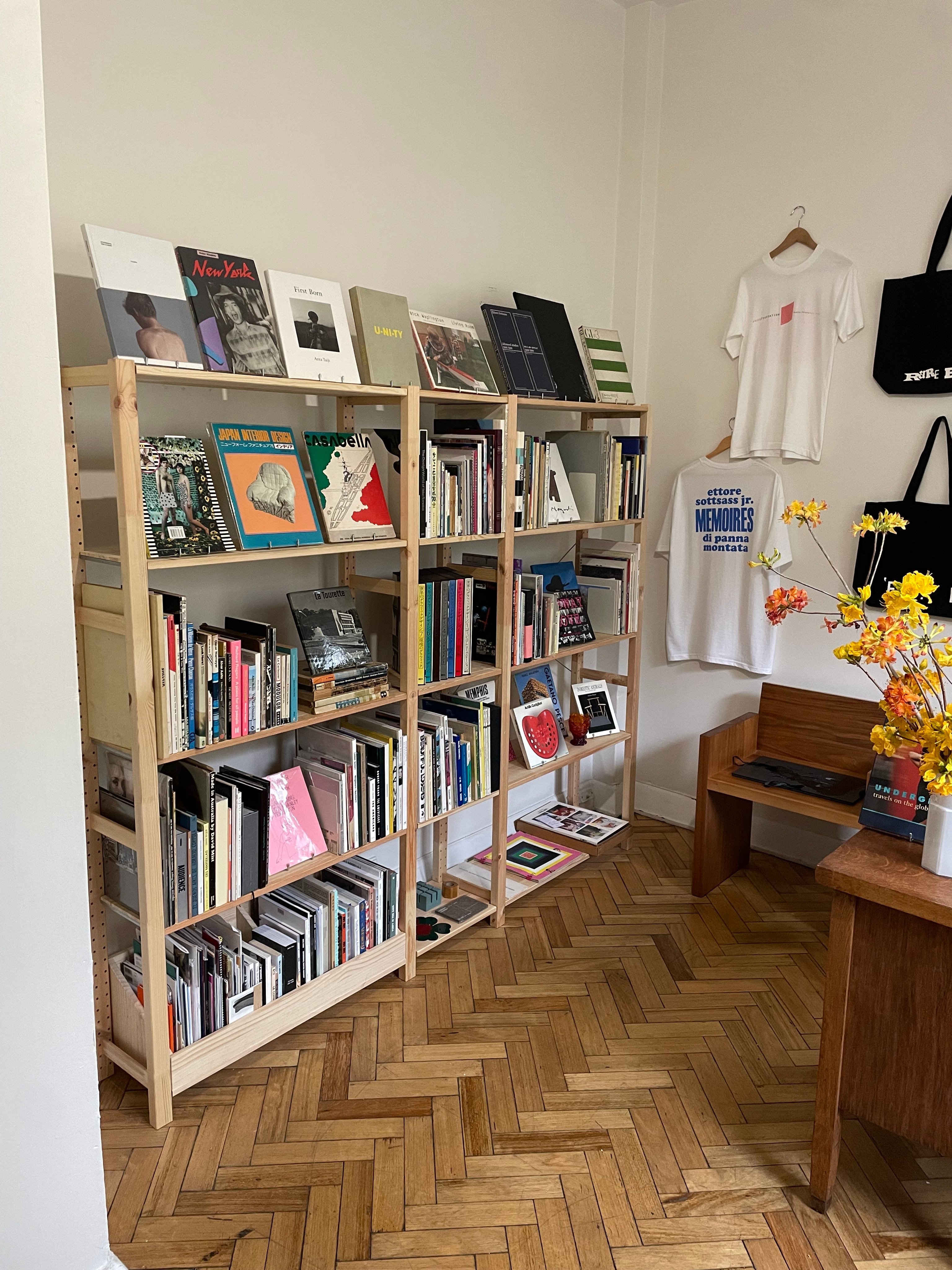 A large bookshelf at First Edition Library in Melbourne's CBD.