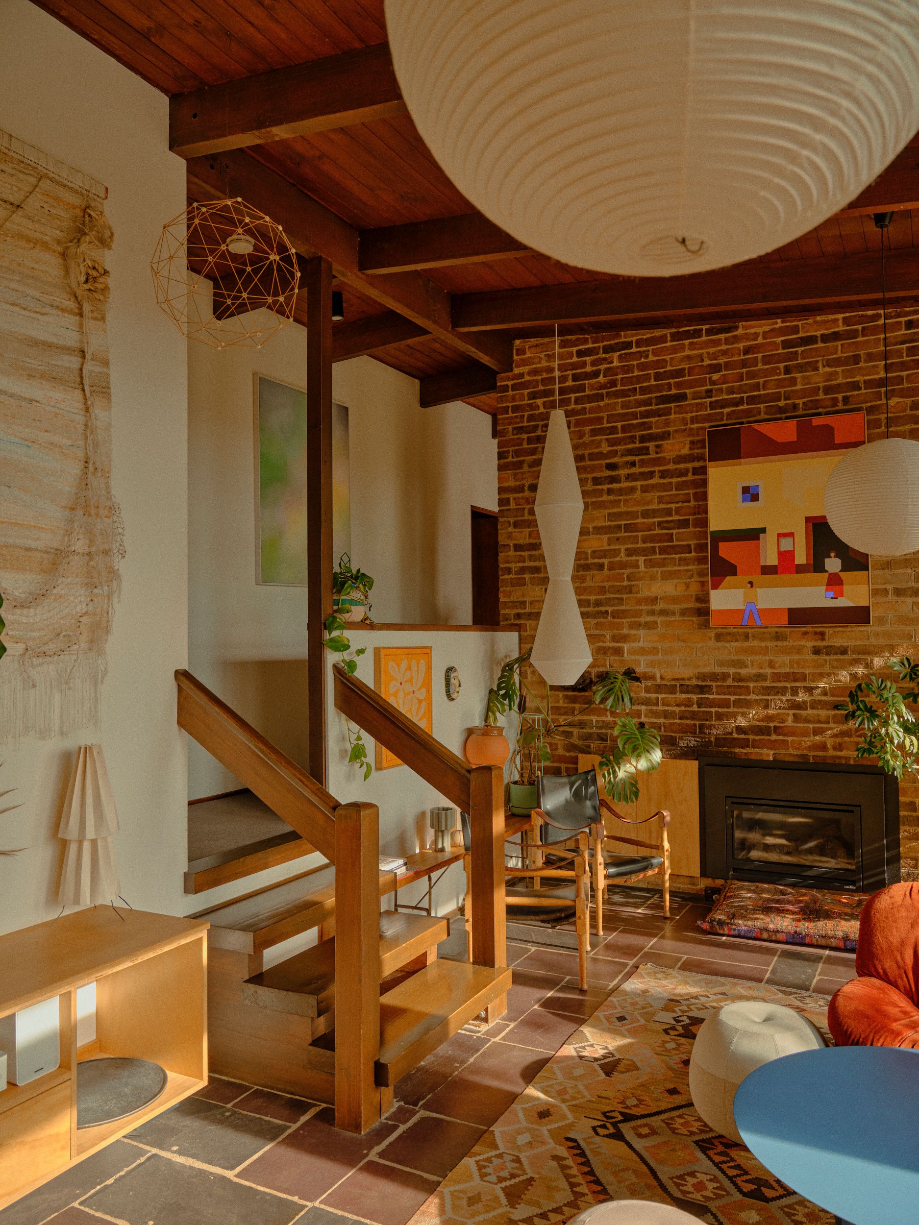 Collis House, a mid-century interior by Alistair Knox, home of Kate Stokes and Haslett Grounds