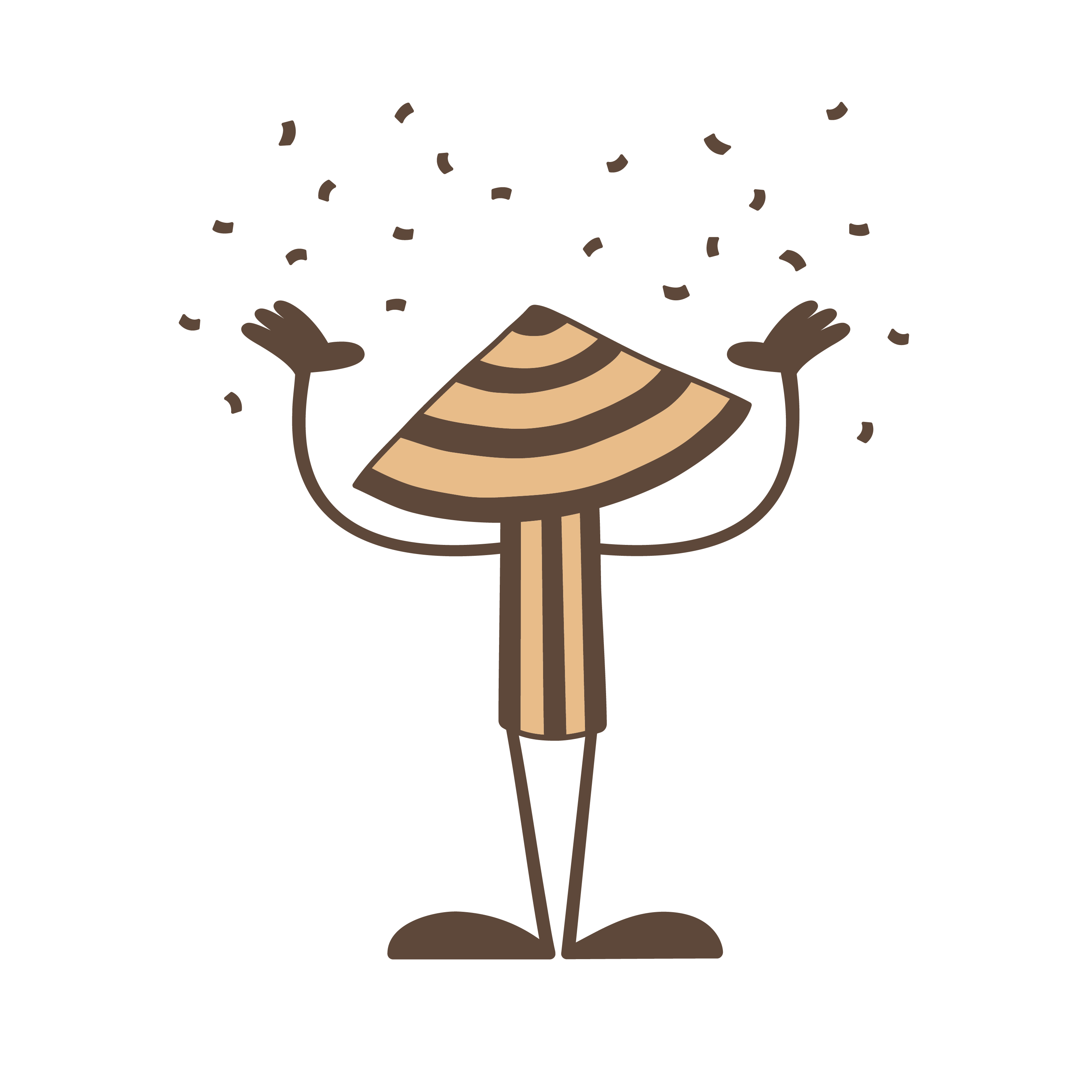 Illustrated Dancer Table Lamp throwing confetti