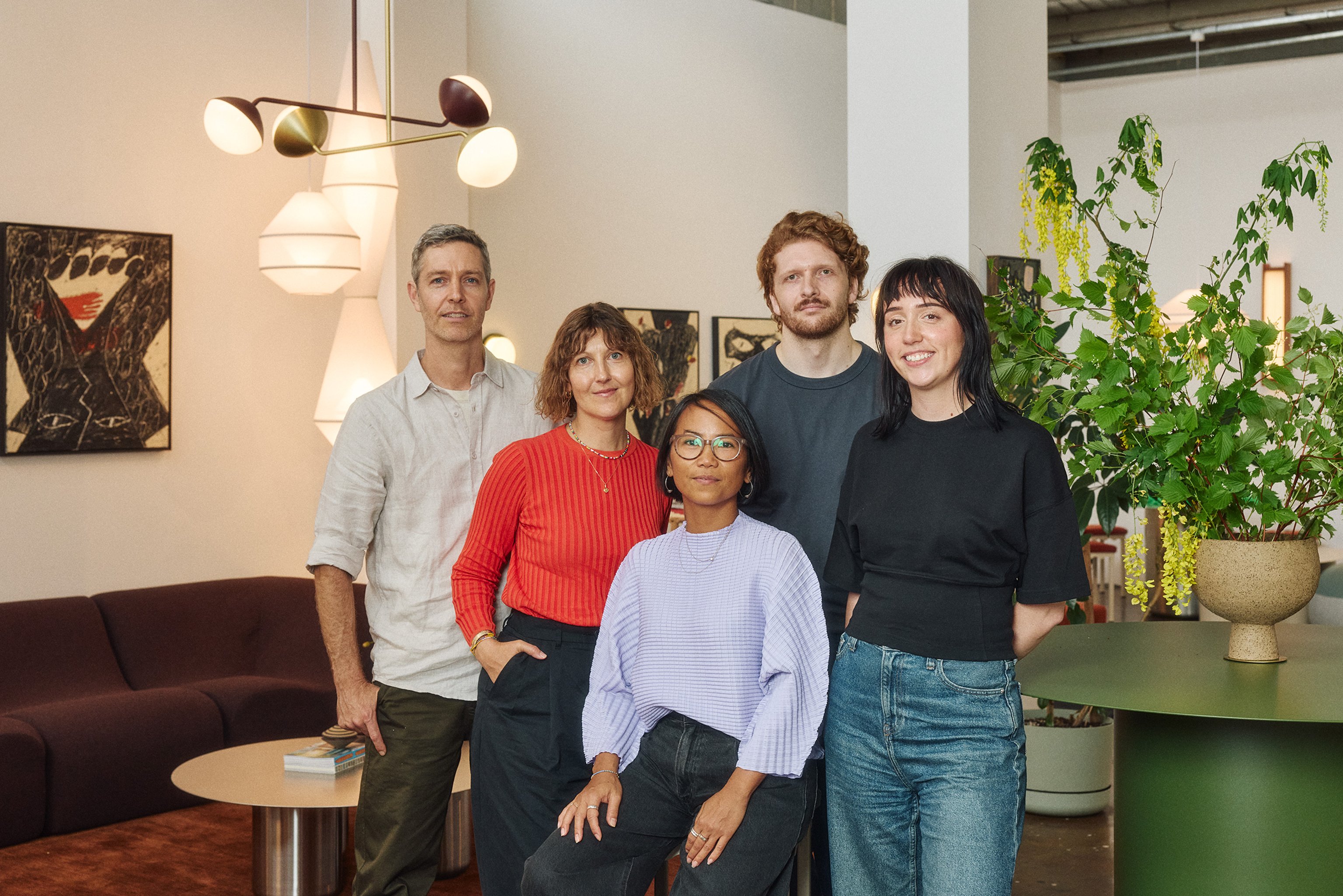 The Coco Flip team in the showroom