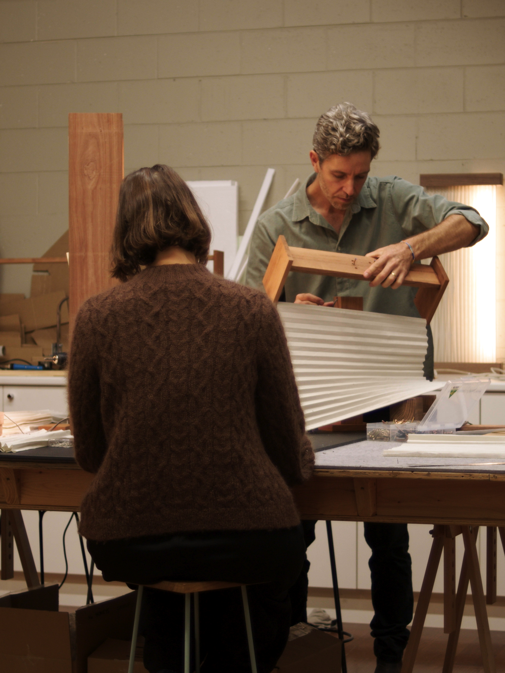 Kate and Haslett in the Coco Flip studio