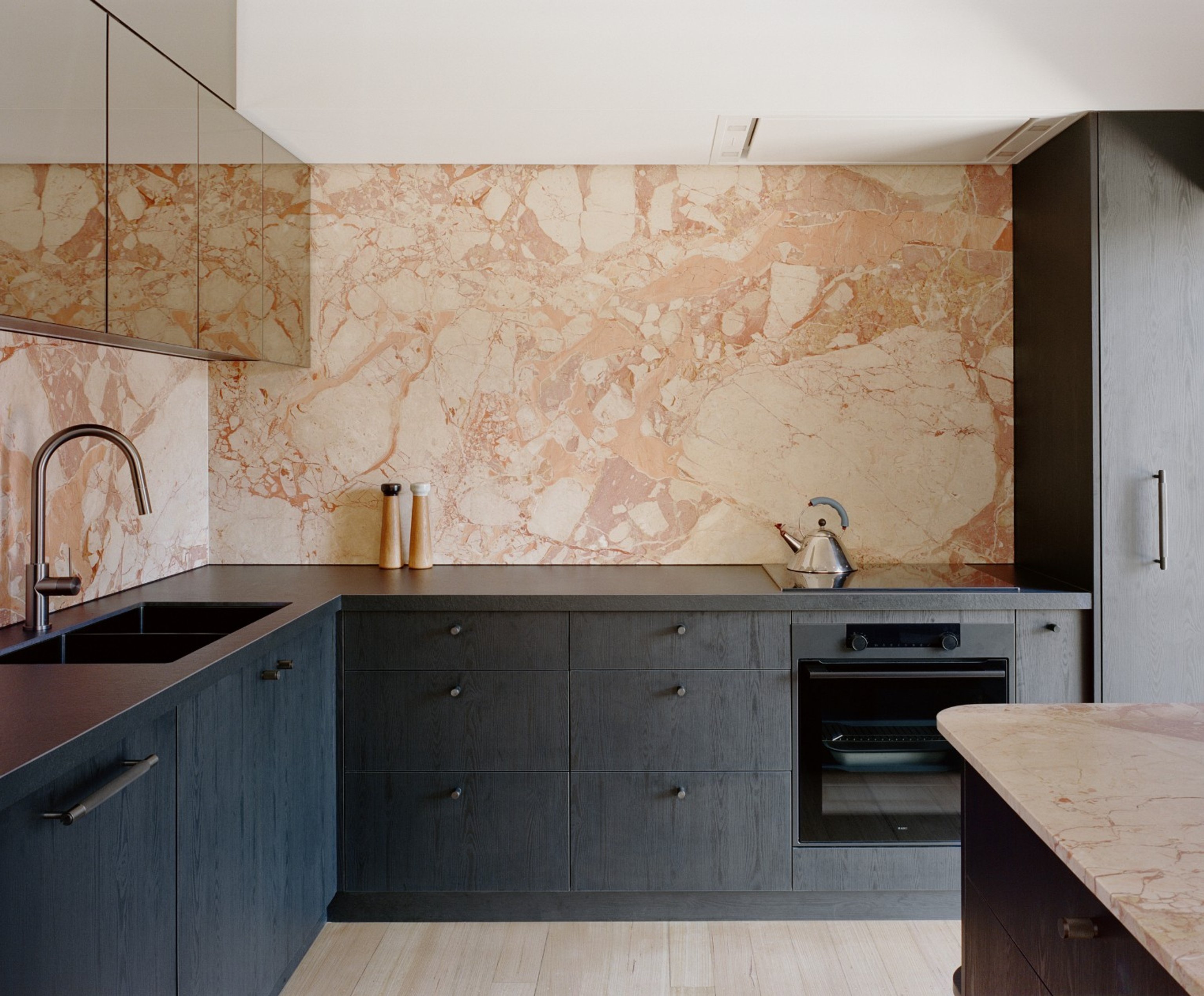 The kitchen joinery of Tanner Street Residence by Field Office Architecture.
