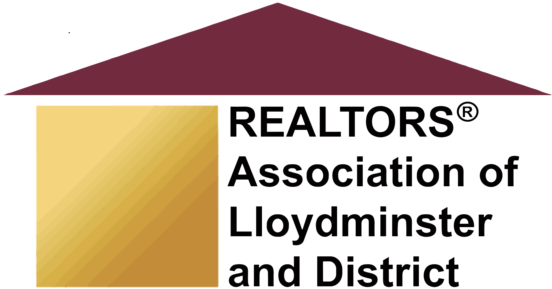 Logo for REALTORS Association of Lloydminster and District on a transparent background