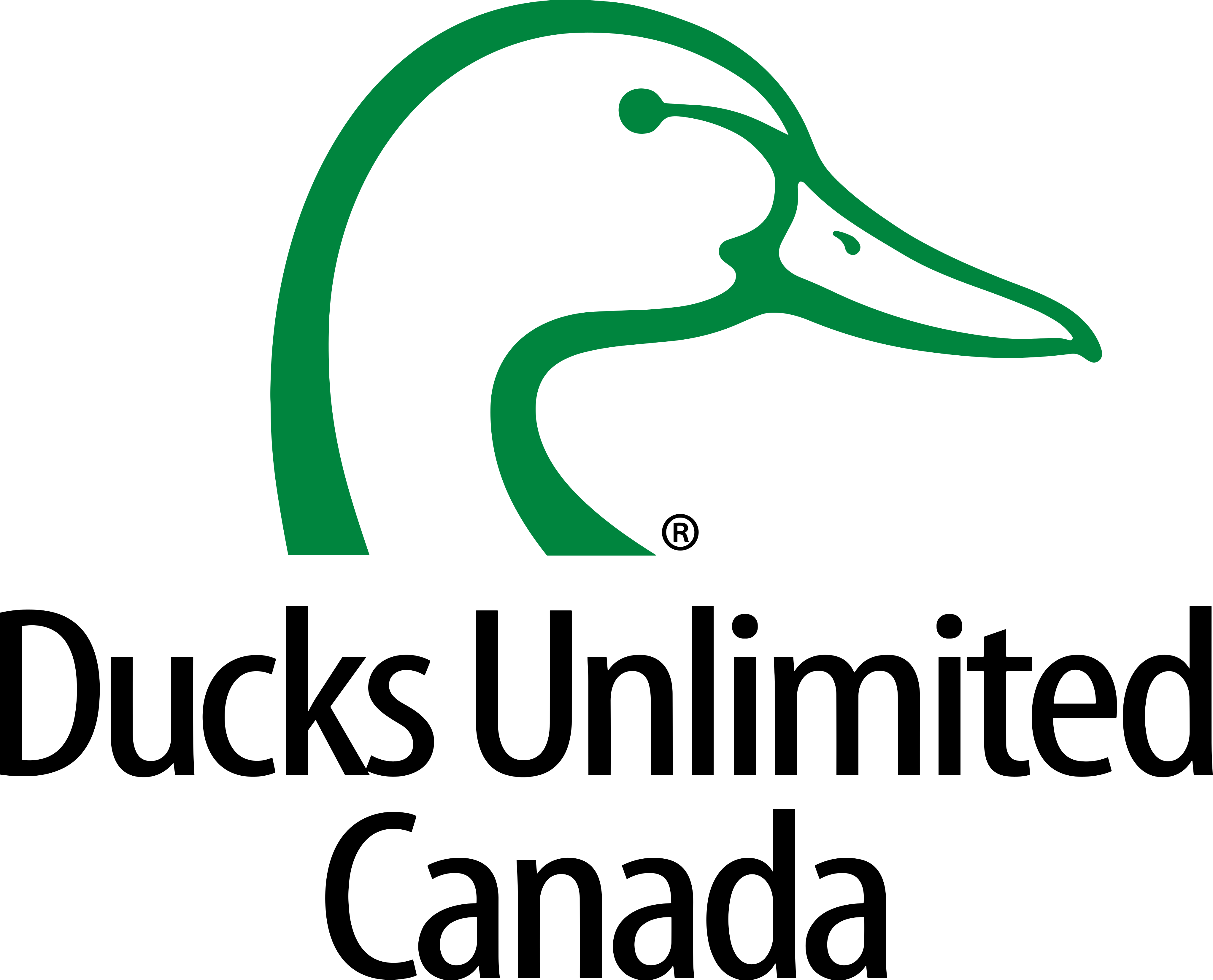 Logo for Ducks Unlimited Canada on a transparent background