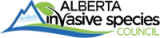 Logo for Alberta Invasive Species Council on a transparent background