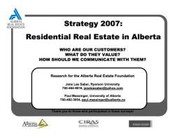 Strategy 2007: Residential Real Estate in Alberta