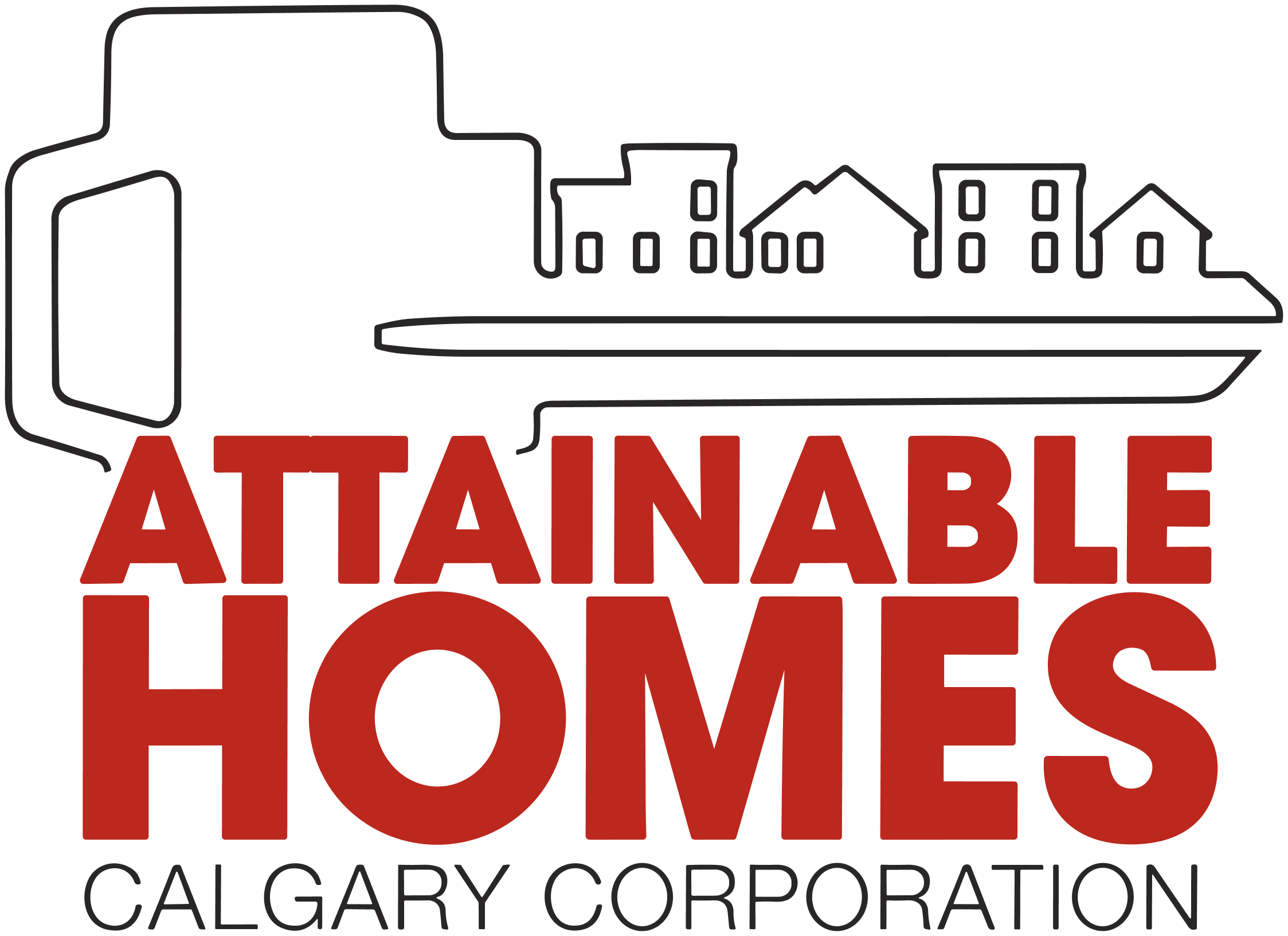 Logo for Attainable Homes Calgary Corporation on a transparent background