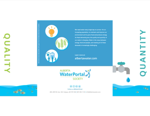 Brochure preview files for Alberta WaterPortal Society Quality / Quantity brochure