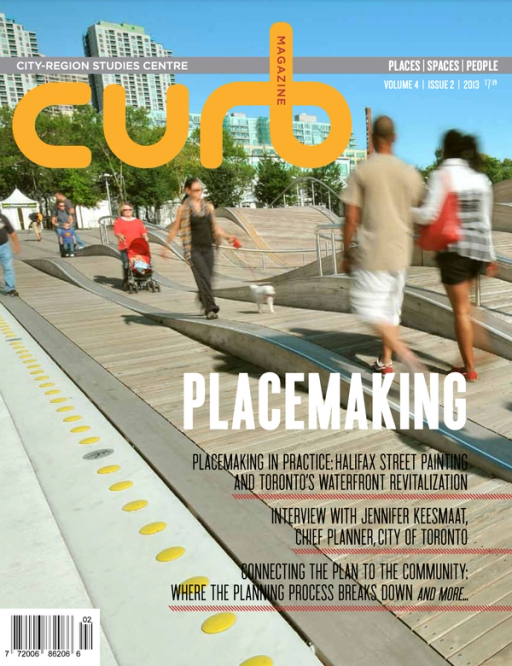 Cover art for Curb Magazine 'Placemaking' edition: Volume 4, Issue 2