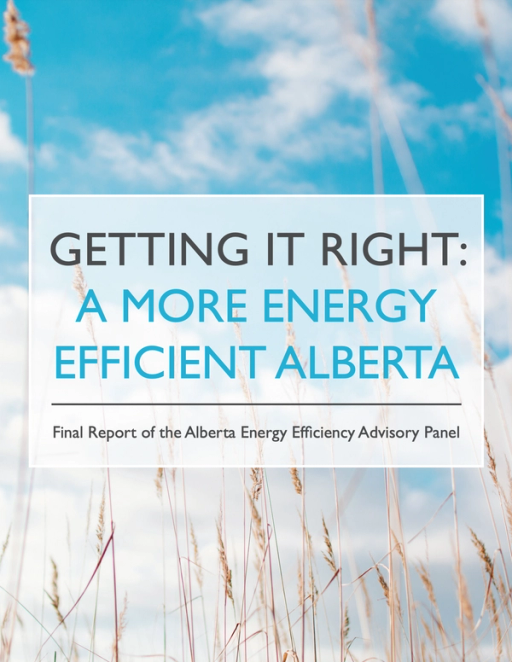Cover page for Getting it Right: A More Energy Efficient Alberta document