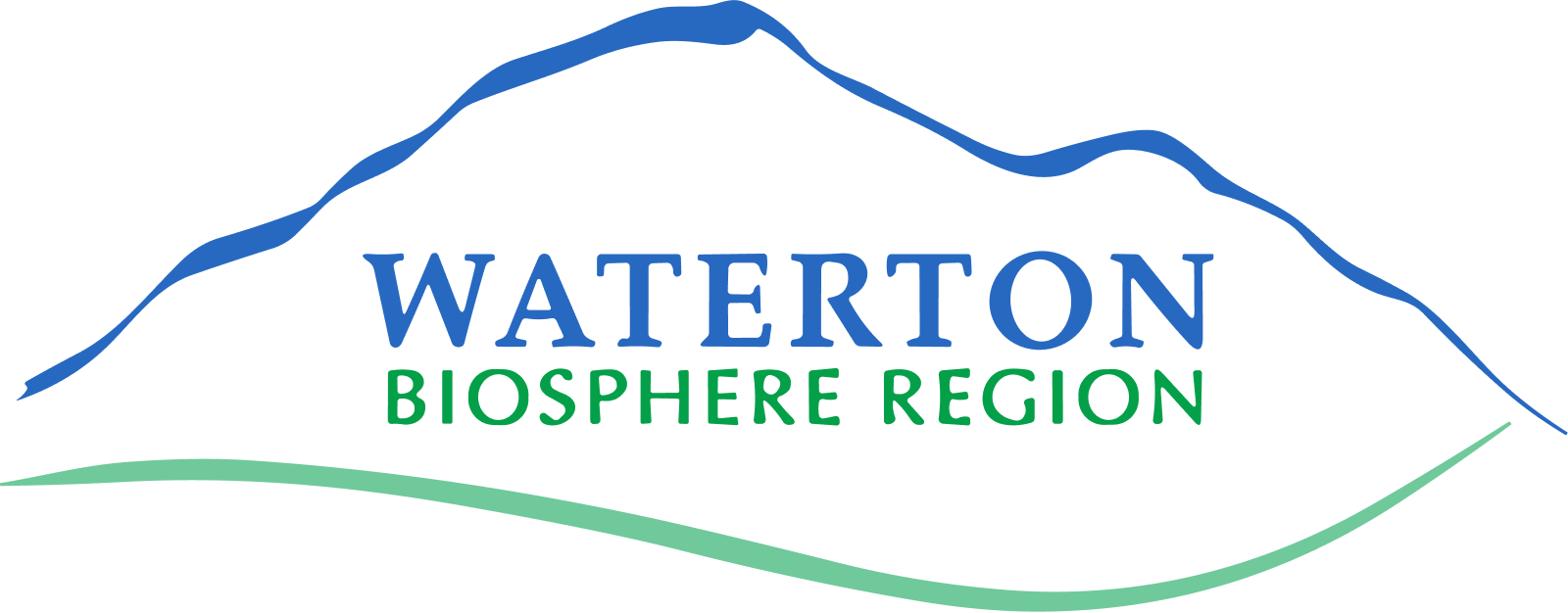 Logo for Waterton Biosphere Region on a transparent background