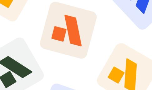 Collage of differently-colored AREF logos on a white background