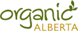 Logo for Organic Alberta on a transparent background