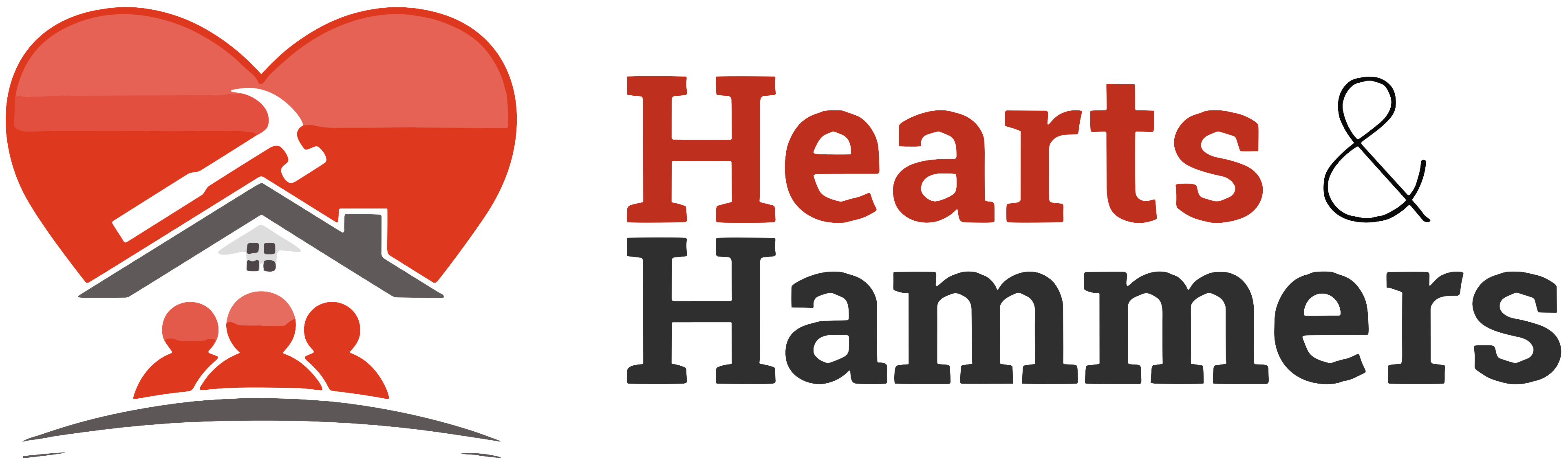 Logo for Hearts & Hammers Society on a transparent background