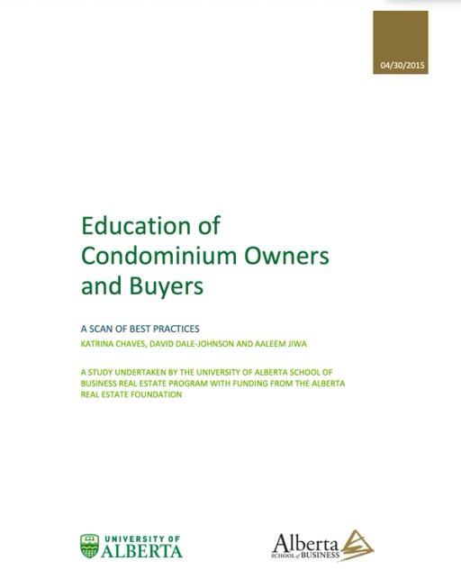 Cover page for Education of Condominium Owners and Buyers document