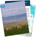 A stack of resource documents, starting with 'When the Wind is Fair'
