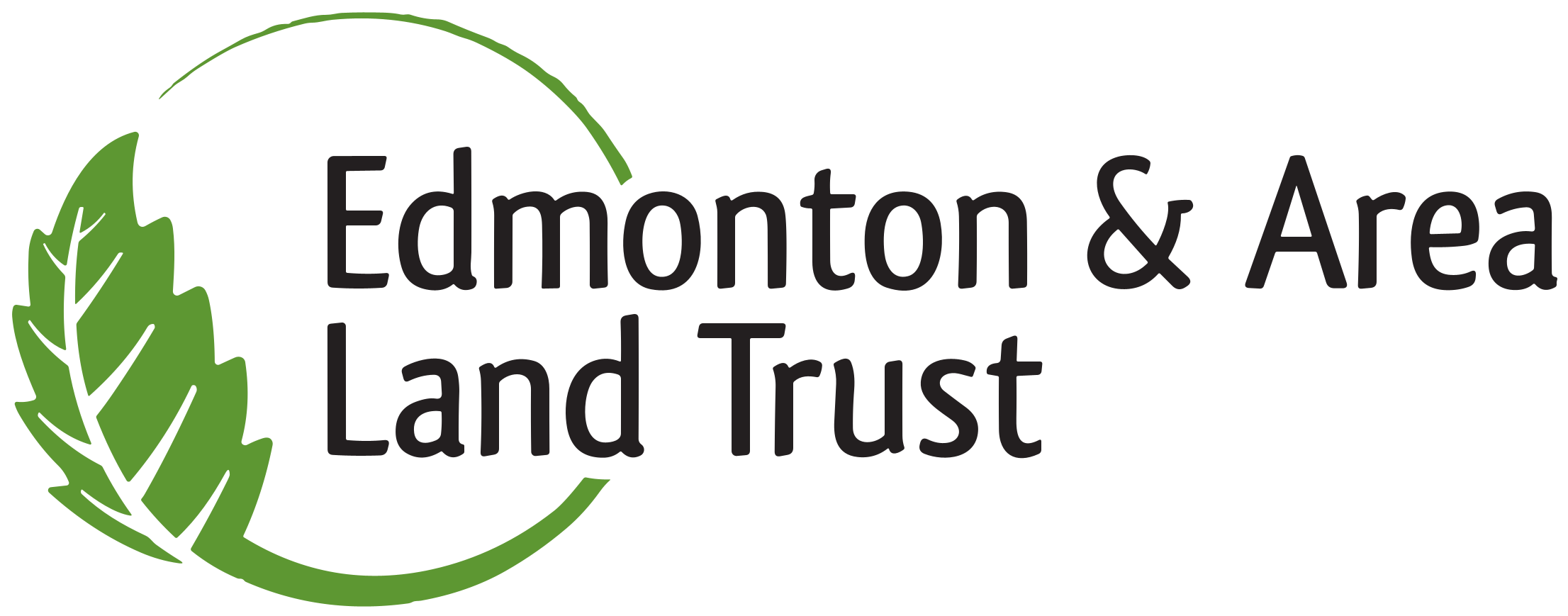 Logo for Edmonton & Area Land Trust on a transparent background