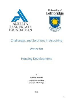 Document cover for resource 'Challenges and Solutions in Acquiring Water for Housing Development'