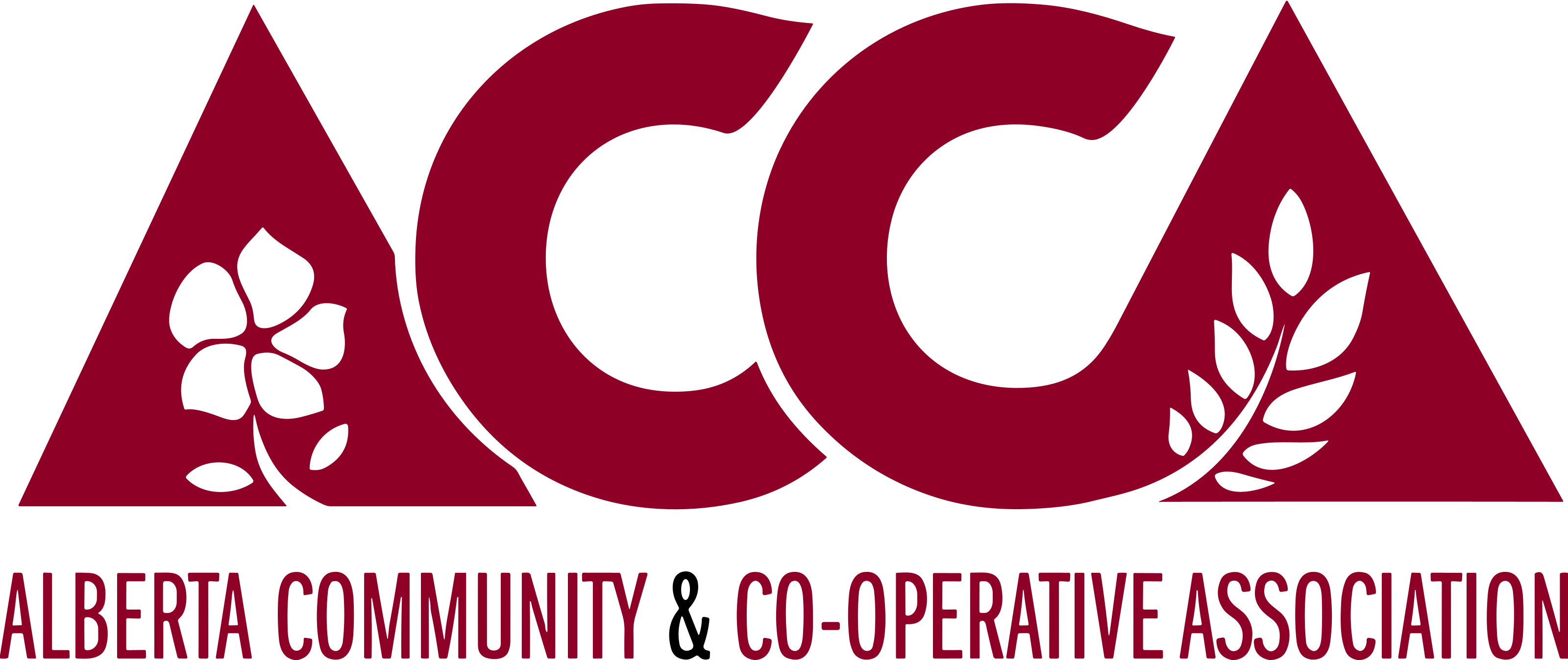 Logo for Alberta Community and Co-operative Association on a transparent background