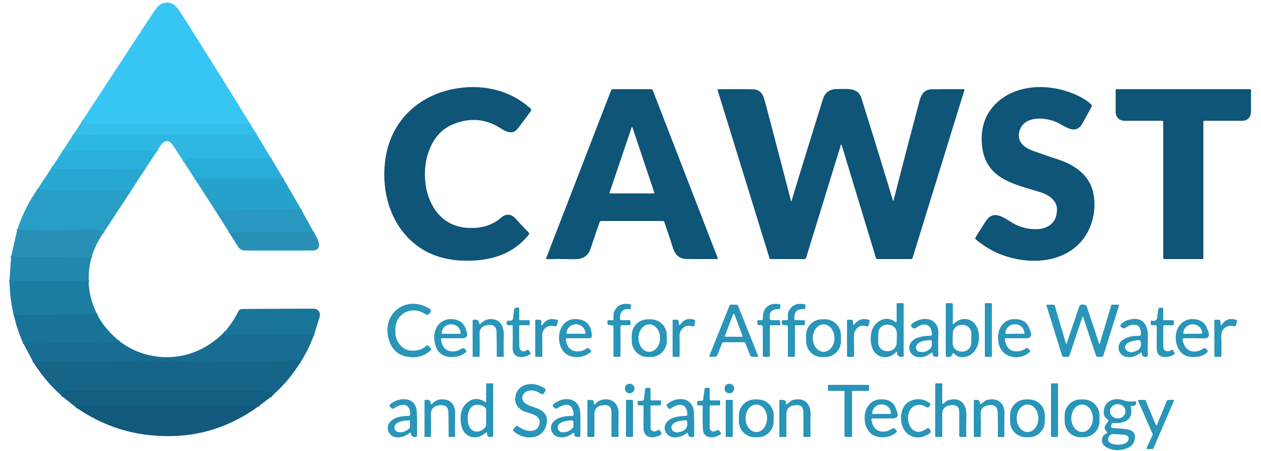 Logo for Centre for Affordable Water and Sanitation Technology on a transparent background