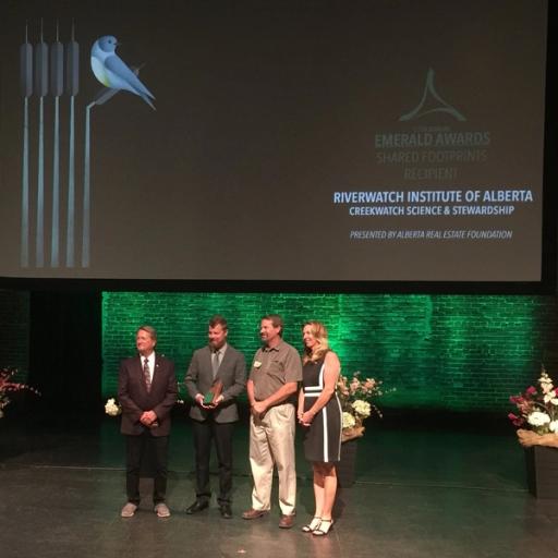 Emerald Awards: Shared Footprints Recipient -  Riverwatch Institute of Alberta Creekwatch Science & Stewardship Presented by Alberta Real Estate Foundation