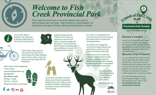 Friends of Fish Creek Provincial Park Society Pocket Map