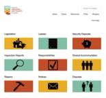 Screenshot of 'Laws for Landlords and Tenants In Alberta' website front page.