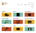 Screenshot of 'Laws for Landlords and Tenants In Alberta' website front page.