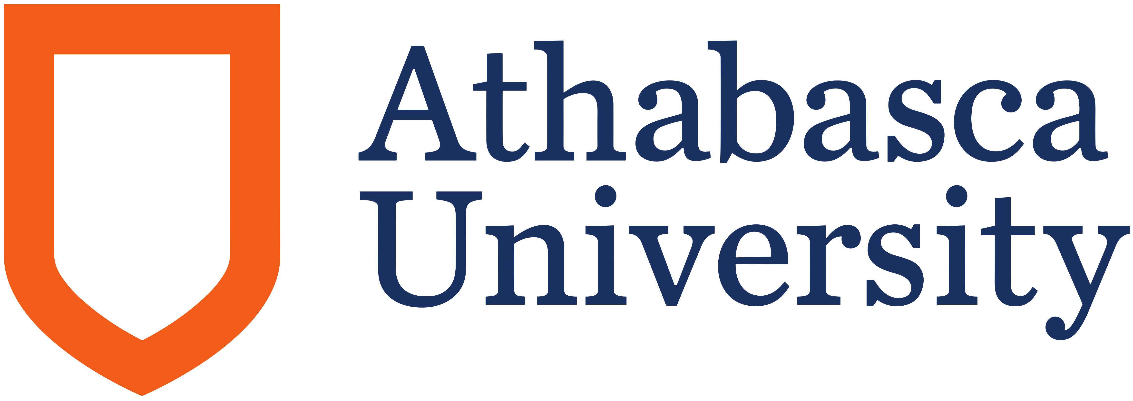Logo for Athabasca University on a transparent background