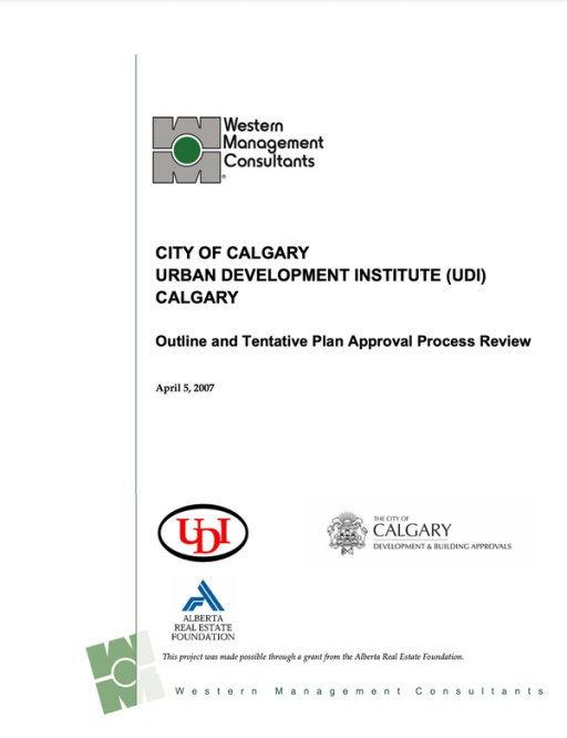 Cover page for Urban Development Institute document