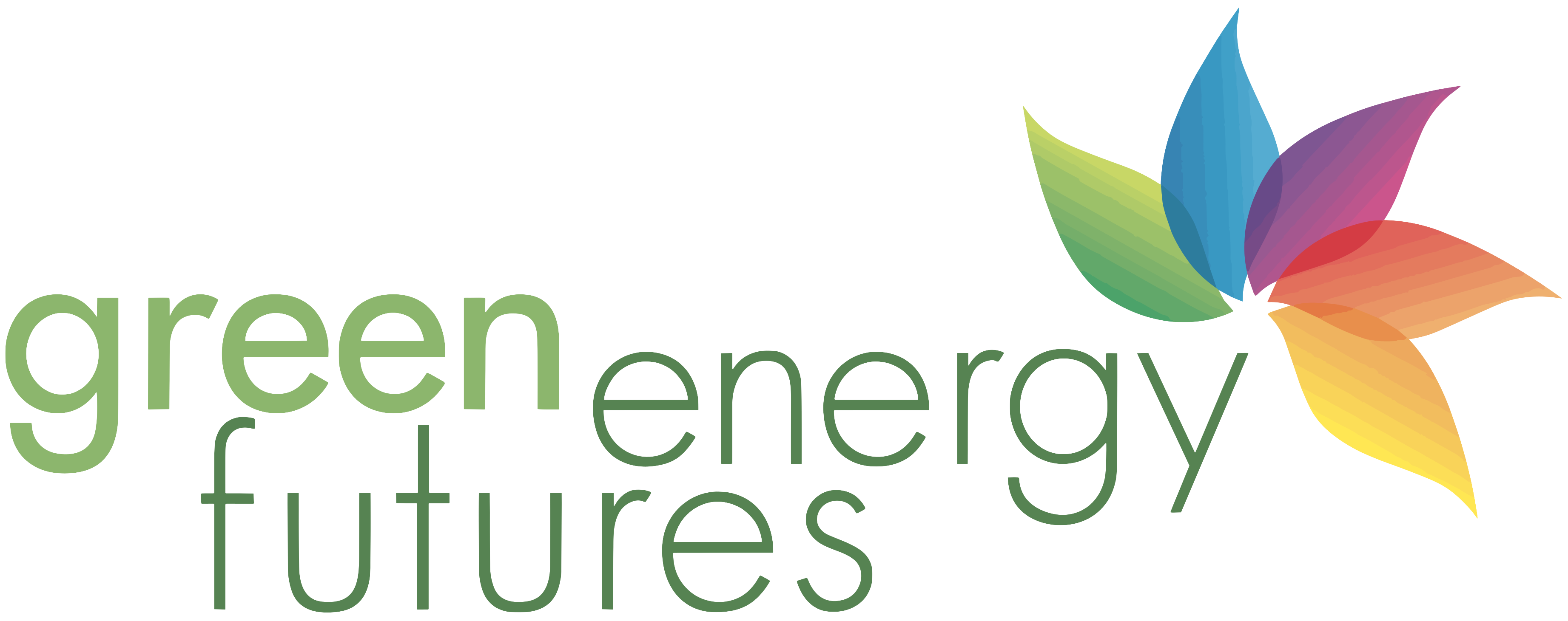 Logo for Green Energy Futures on a transparent background