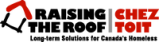 Logo for Raising the Roof on a transparent background