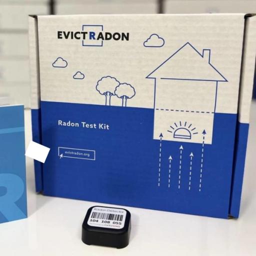 Evict Radon: Radon test kit sitting on a counter