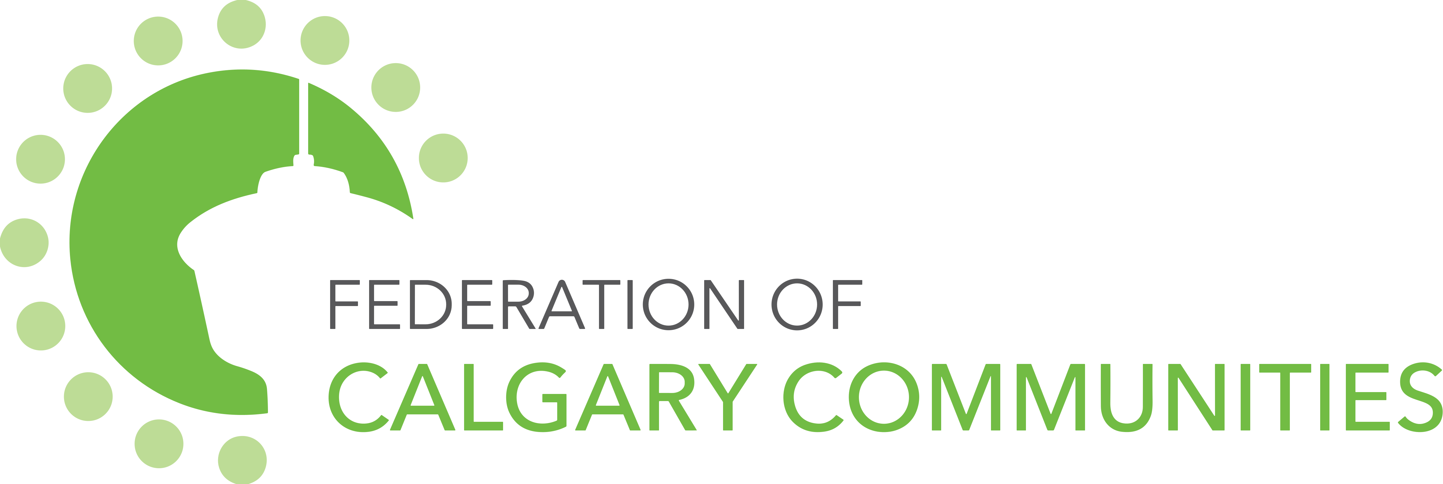 Logo for Federation of Calgary Communities on a transparent background