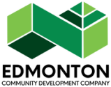 Logo for Edmonton Community Development Company on a transparent background