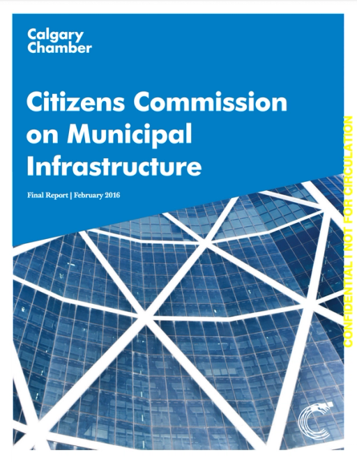 Cover page for Citizens Commission on Municipal Infrastructure document