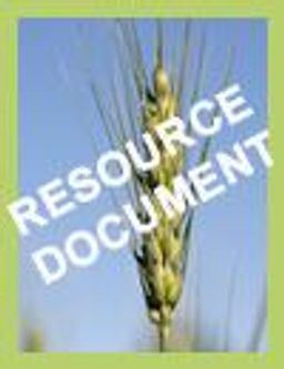 Text reading 'Resource Document' overlaying an up-close photo of a piece of wheat